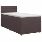 Boxspringbed met matras 90x190 cm donkerbruin