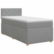Boxspringbed 90x190 cm lichtgrijs met matras