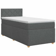 Boxspringbed met matras 90 x 200 cm donkergrijs