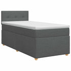 Boxspringbed met matras 100x200 cm donkergrijs