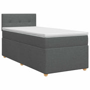 Boxspringbed met matras 100x200 cm donkergrijs