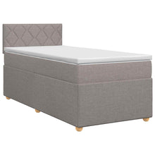 Boxspringbed met matras met hoofdeinde Taupe 100 x 200 cm Stof