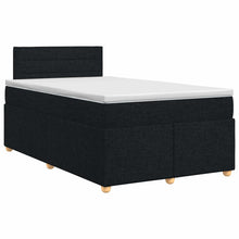 Boxspringbed met matras met hoofdeinde Zwart 120 x 190 cm Stof
