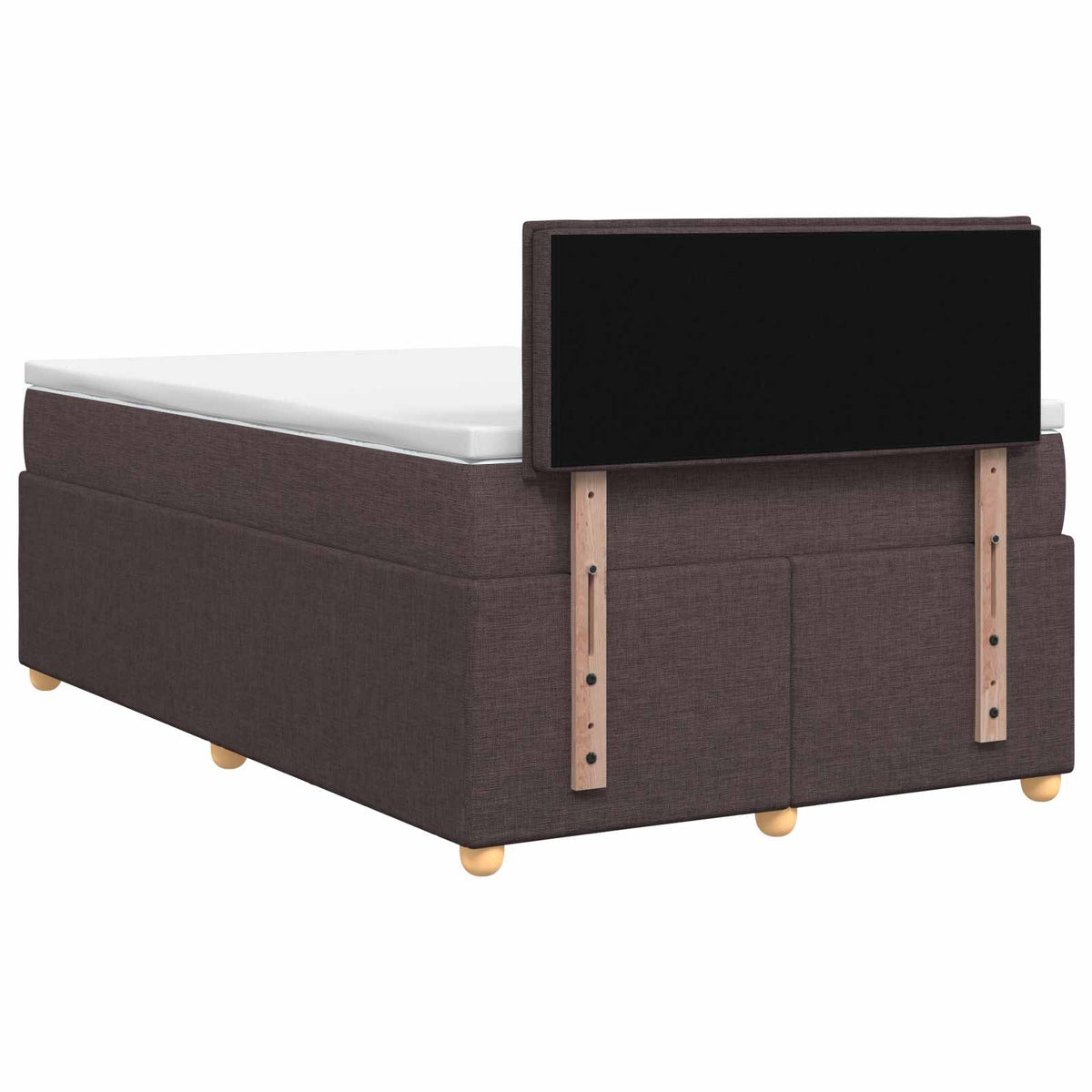 Boxspringbed met matras Donkerbruin 120 x 190 cm Stof