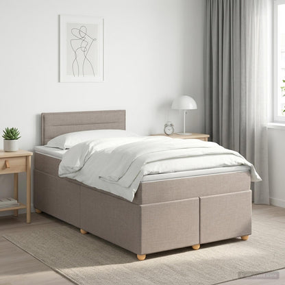 Boxspringbed met matras Taupe 120 x 190 cm Stof