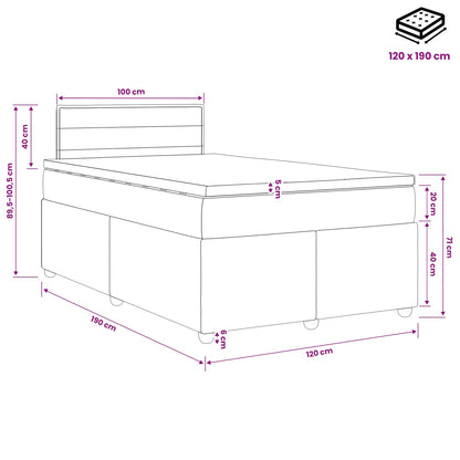 Boxspringbed met matras Taupe 120 x 190 cm Stof