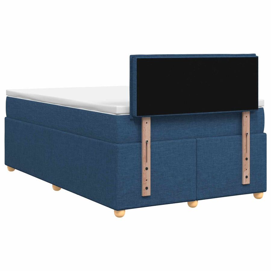 Boxspringbed met matras met hoofdeinde Blauw 120 x 190 cm Stof
