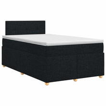 Boxspringbed met matras met hoofdeinde Zwart 120 x 190 cm Stof