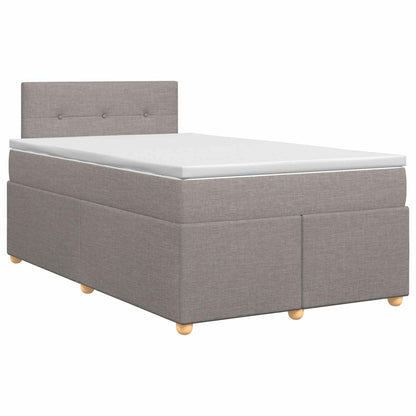 Boxspringbed met matras met hoofdeinde Taupe 120 x 190 cm Stof