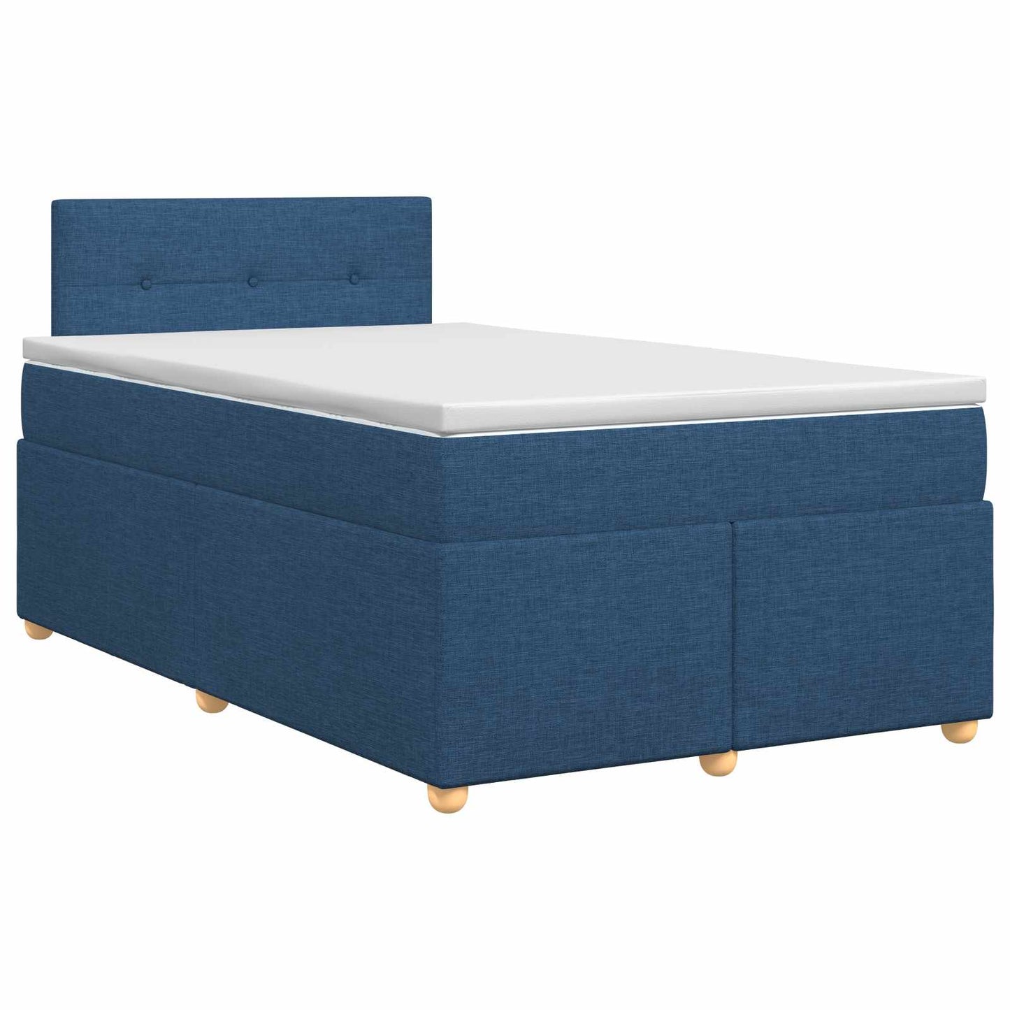 Boxspringbed met matras met hoofdeinde Blauw 120 x 190 cm Stof