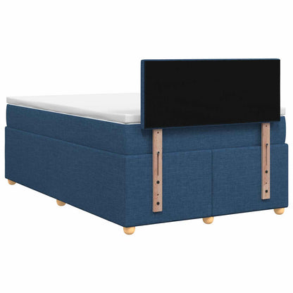 Boxspringbed met matras met hoofdeinde Blauw 120 x 190 cm Stof