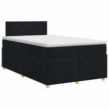 Boxspringbed met matras met hoofdeinde Zwart 120 x 190 cm Stof