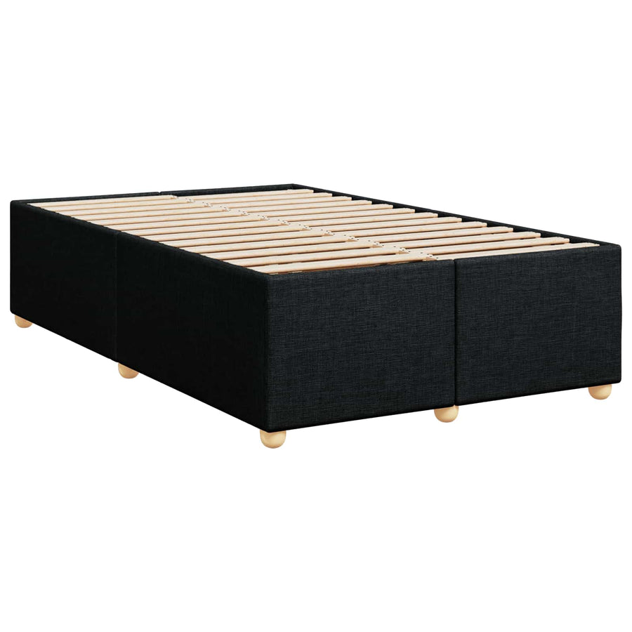 Boxspringbed met matras met hoofdeinde Zwart 120 x 190 cm Stof