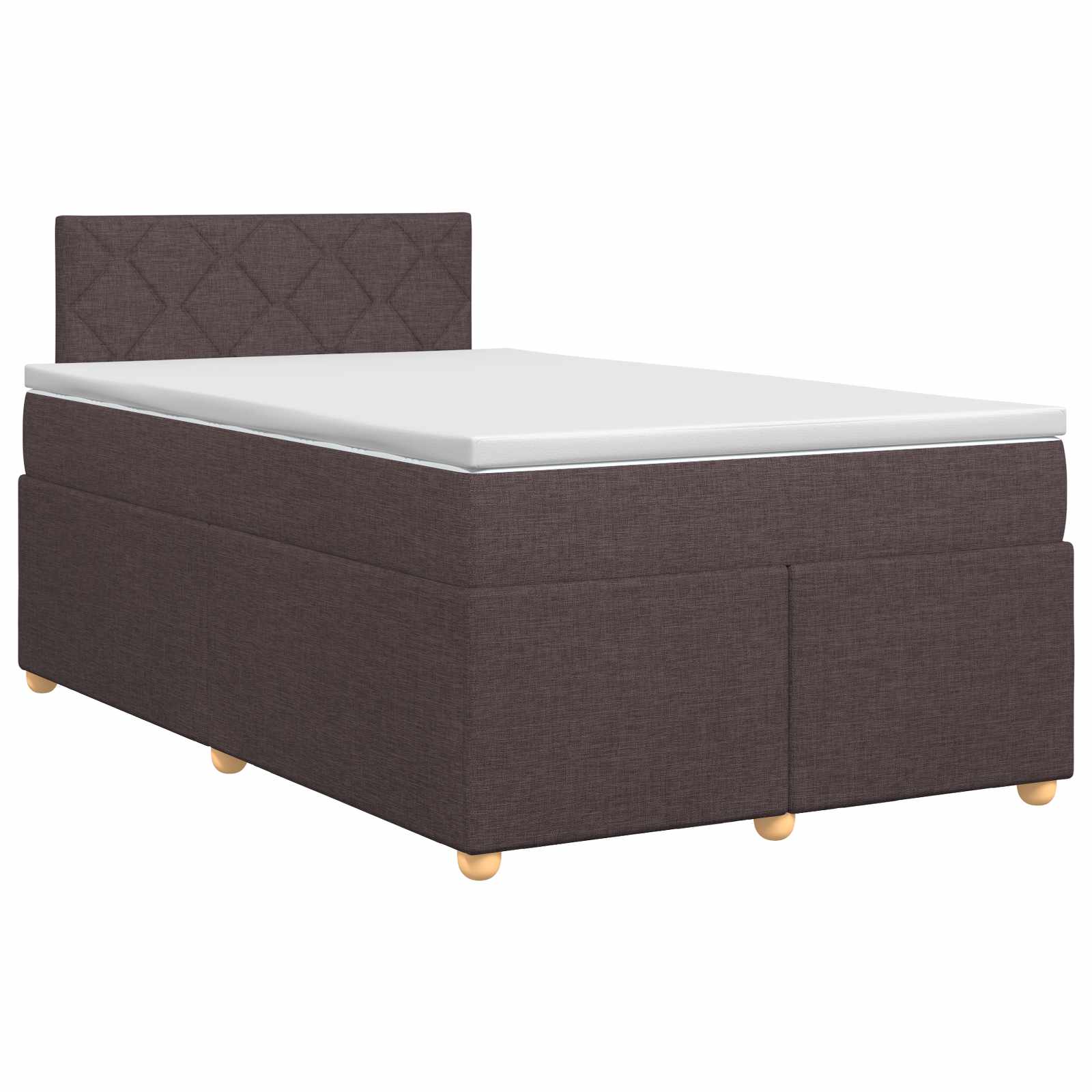 Boxspringbed met matras Donkerbruin 120 x 190 cm Stof