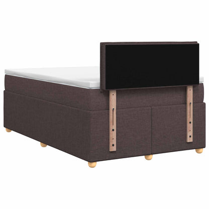 Boxspringbed met matras Donkerbruin 120 x 200 cm Stof