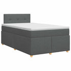 Boxspringbed 120x200 cm donkergrijs met matras