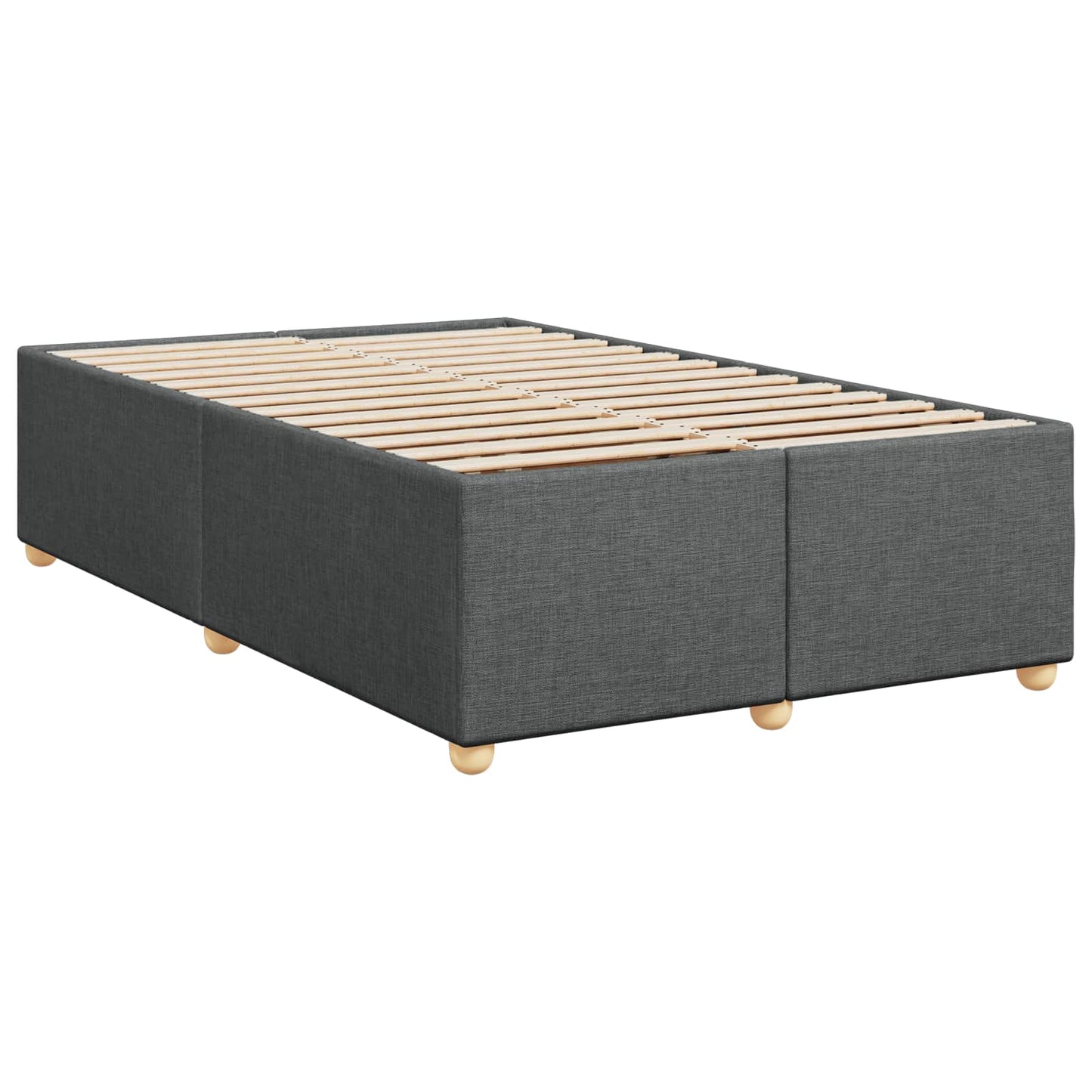 Boxspringbed met matras Donkergrijs 120 x 200 cm Stof