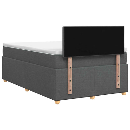 Boxspringbed met matras Donkergrijs 120 x 200 cm Stof