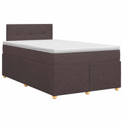Boxspringbed met matras 120 x 200 cm donkerbruin stof
