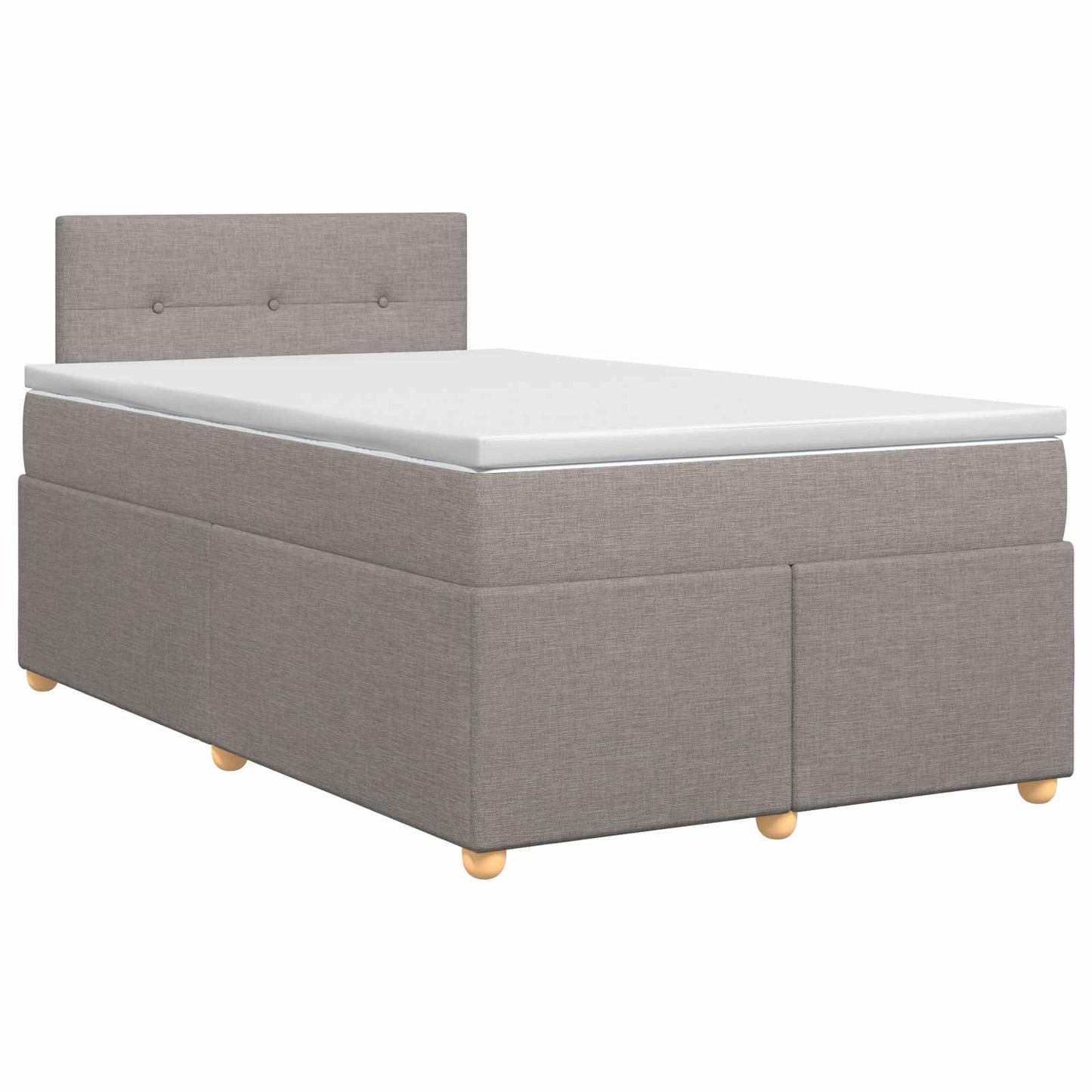 Boxspringbed met matras met hoofdeinde Taupe 120 x 200 cm Stof