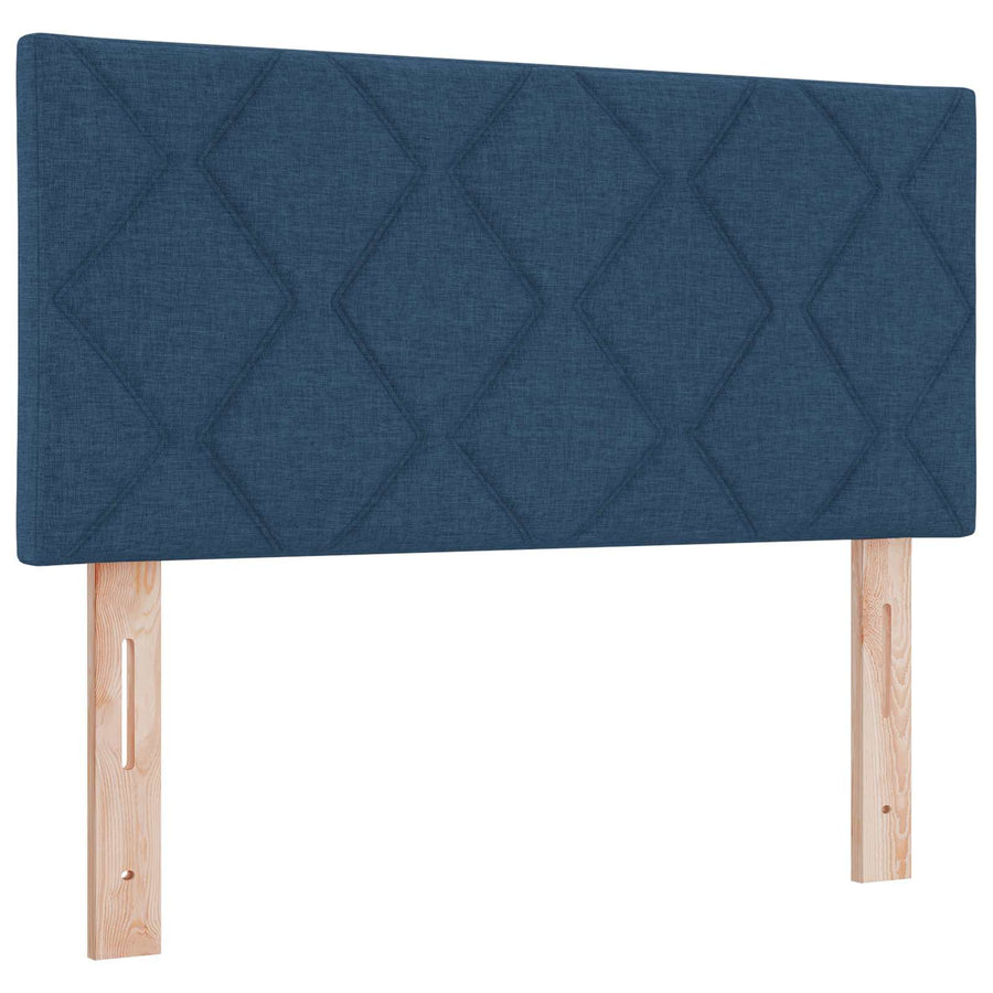 Boxspringbed met matras met hoofdeinde Blauw 120 x 200 cm Stof
