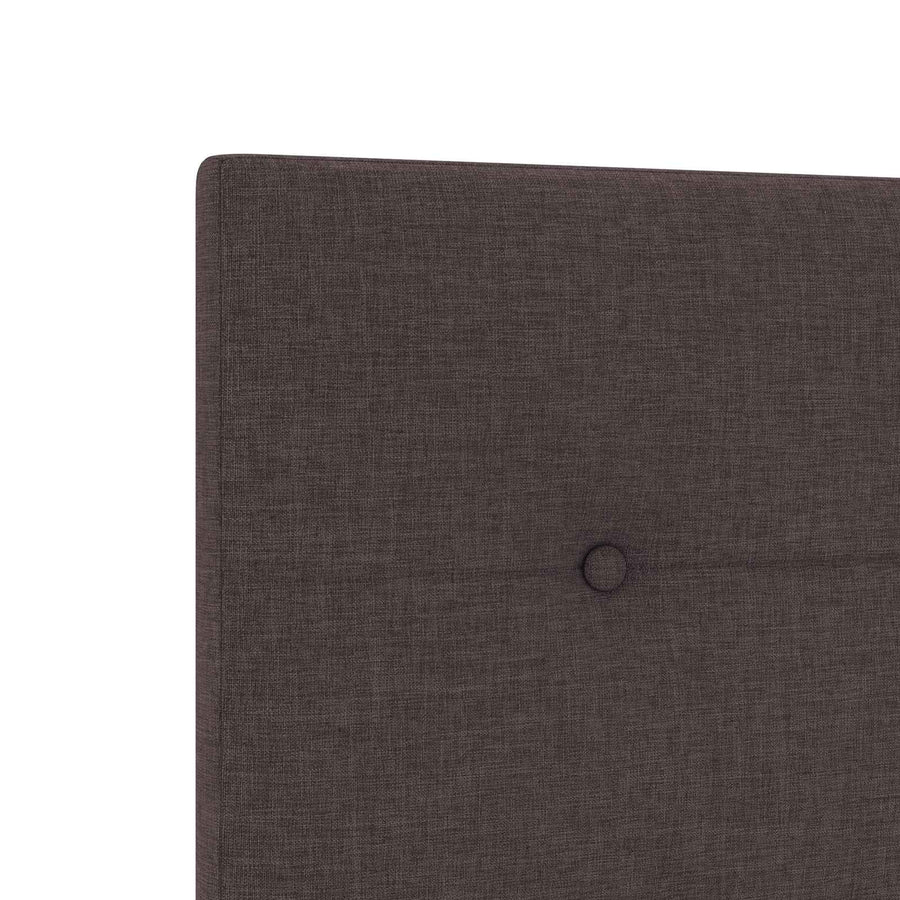 Boxspringbed met matras Donkerbruin 140 x 190 cm Stof