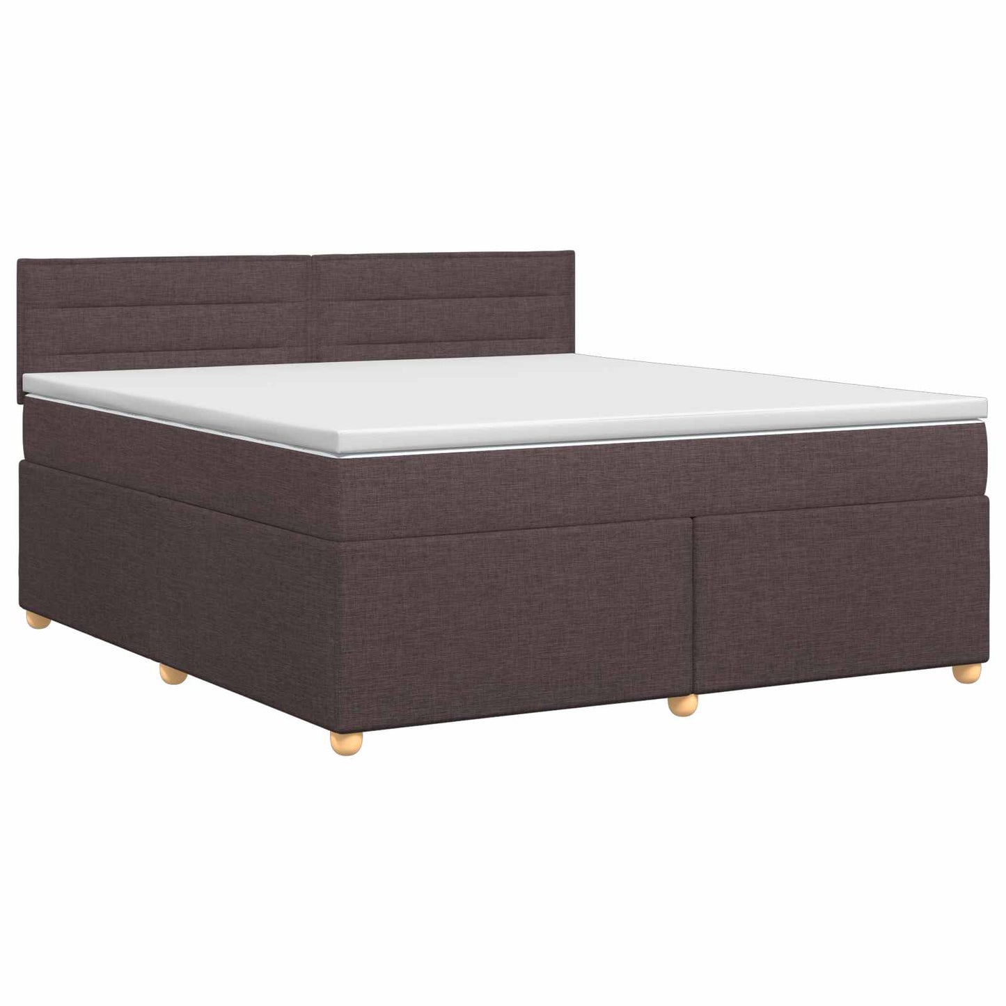 Boxspringbed met matras Donkerbruin 140 x 200 cm Stof