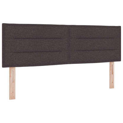 Boxspringbed met matras Donkerbruin 140 x 200 cm Stof