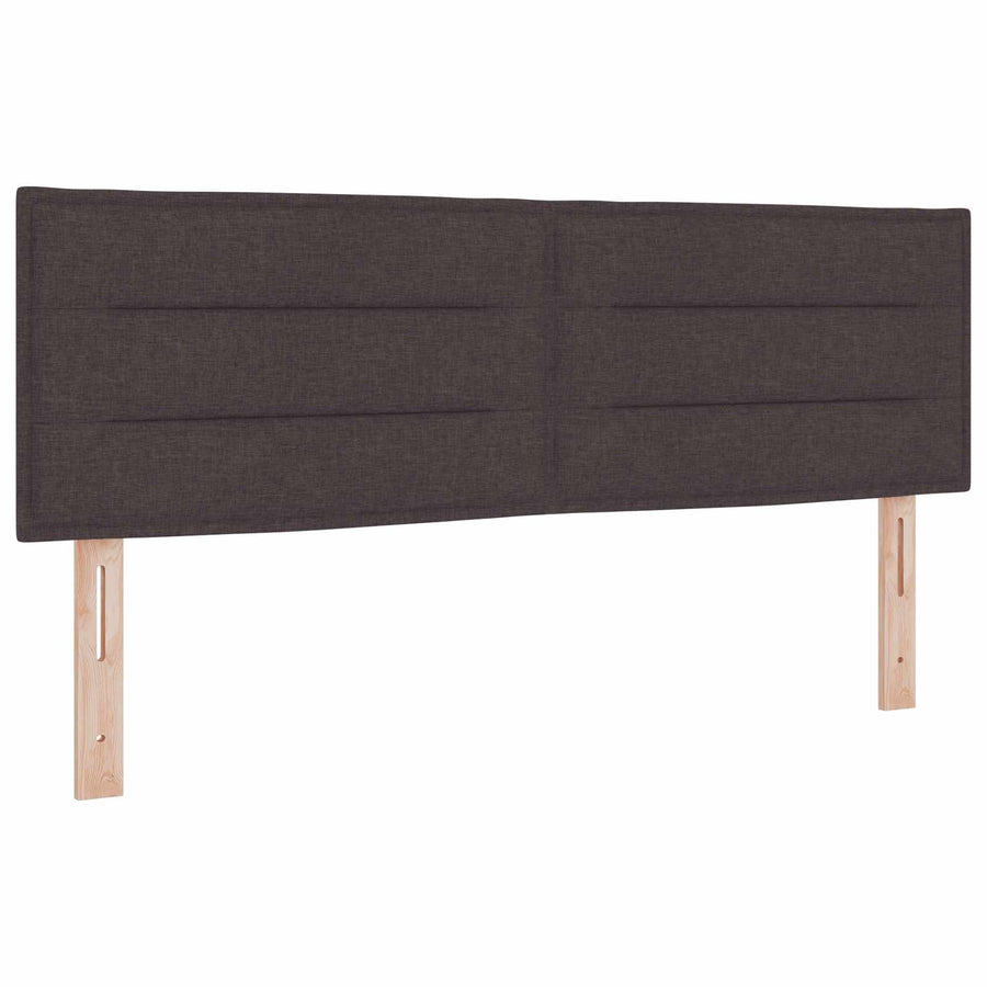 Boxspringbed met matras Donkerbruin 140 x 200 cm Stof