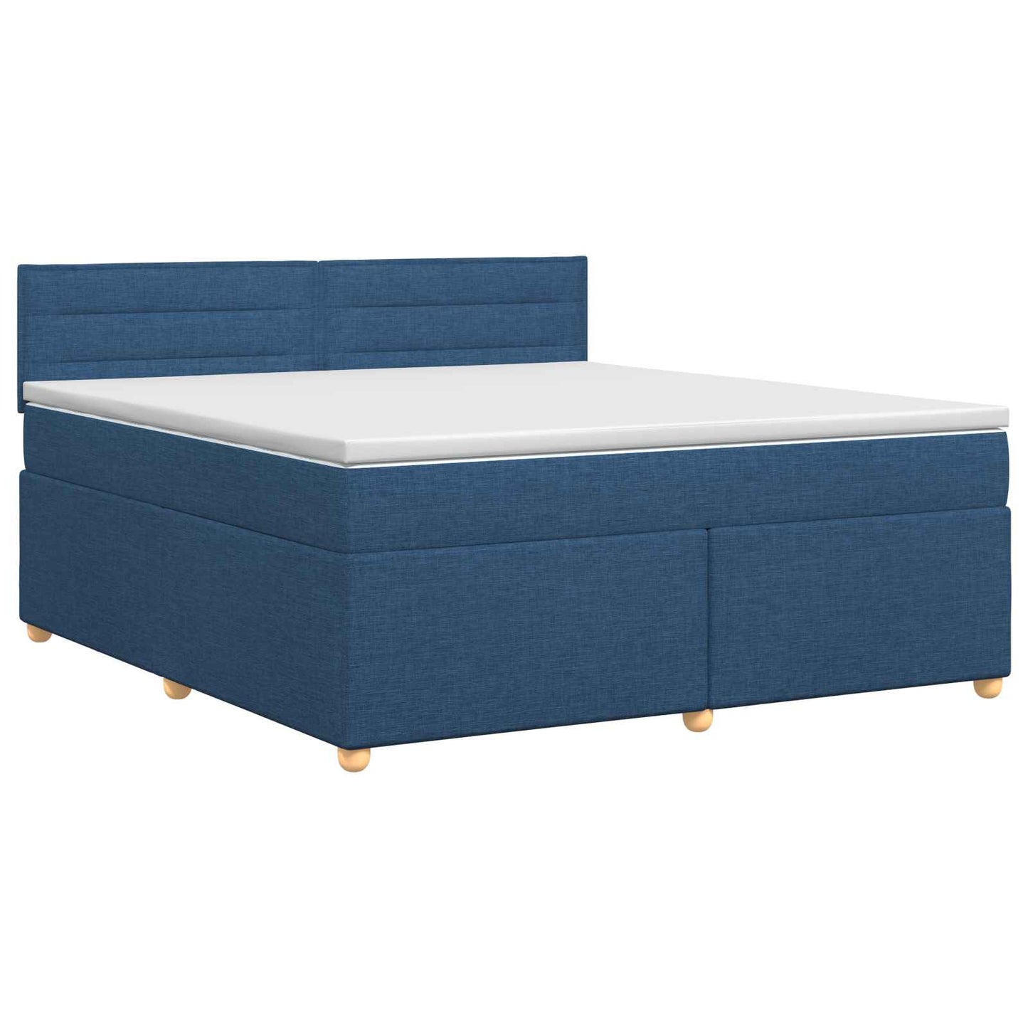 Boxspringbed met matras met hoofdeinde Blauw 140 x 200 cm Stof