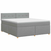 Boxspringbed 140x200 cm lichtgrijs met matras