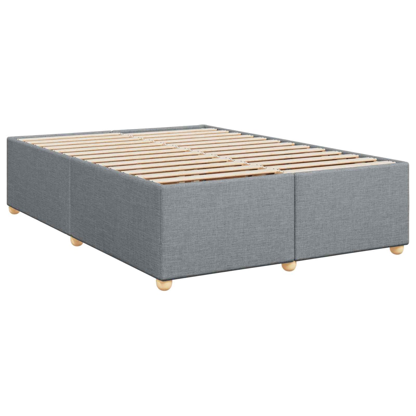 Boxspringbed met matras Lichtgrijs 140 x 200 cm Stof