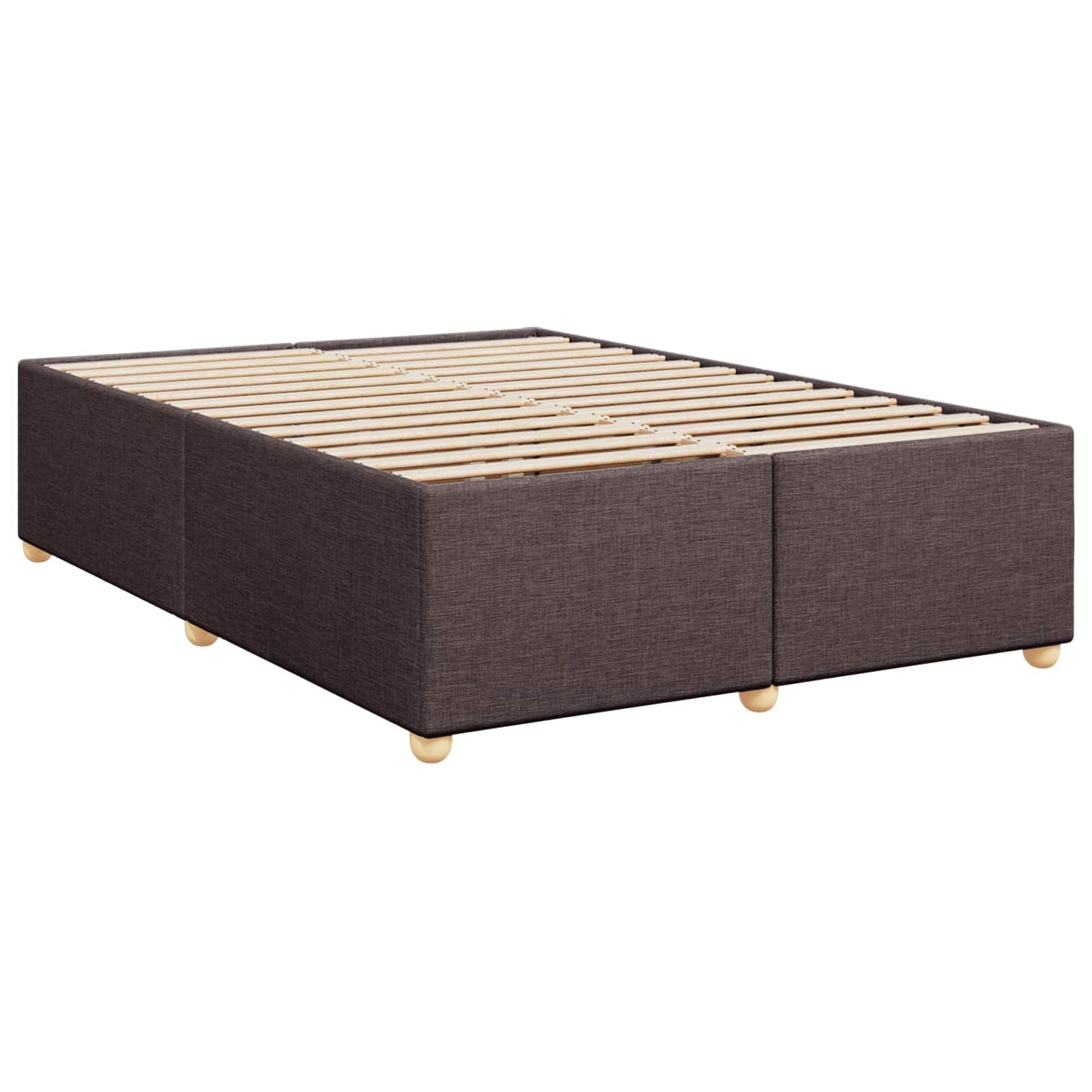 Boxspringbed met matras Donkerbruin 140 x 200 cm Stof