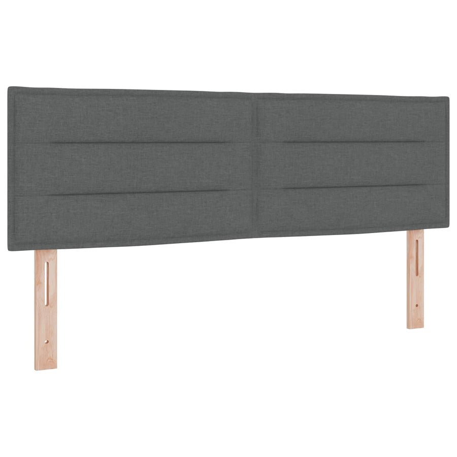 Boxspringbed met matras Donkergrijs 160 x 200 cm Stof