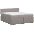 Boxspringbed 160x200 cm taupe met matras en hoofdeinde