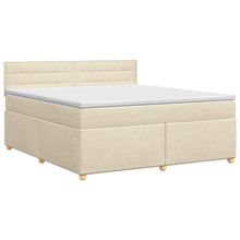 Boxspringbed met matras Crèmekleurig 180 x 200 cm Stof