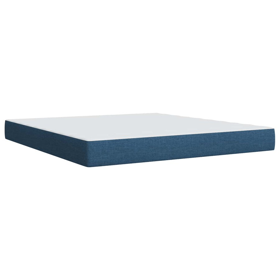 Boxspringbed met matras met hoofdeinde Blauw 180 x 200 cm Stof