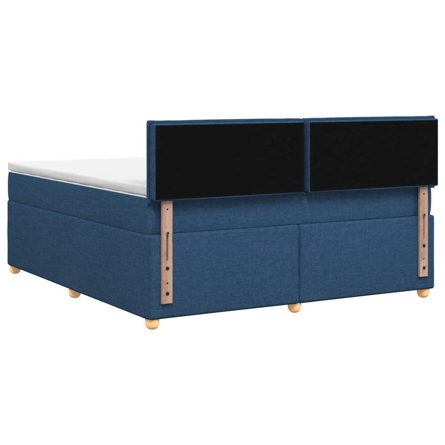 Boxspringbed met matras met hoofdeinde Blauw 180 x 200 cm Stof