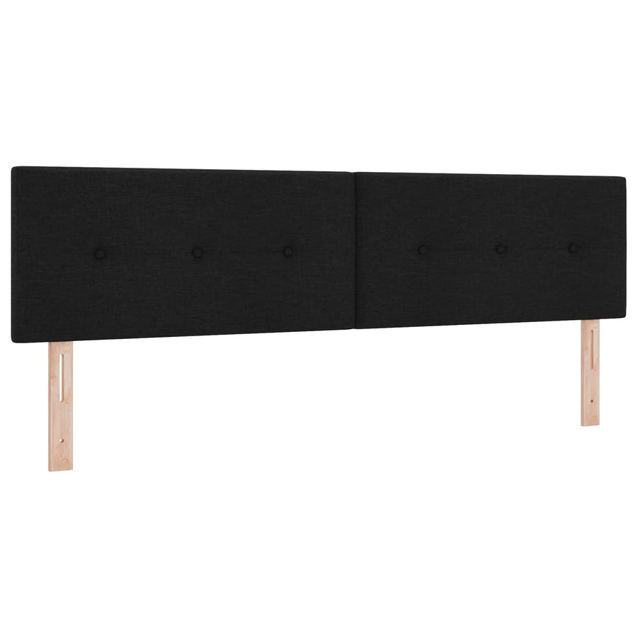 Boxspringbed met matras met hoofdeinde Zwart 180 x 200 cm Stof