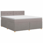 Boxspringbed 180x200 cm taupe met matras