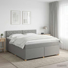 Boxspringbed 140x200 cm lichtgrijs