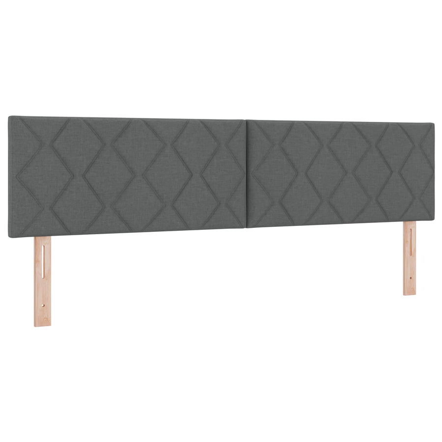 Boxspringbed met matras Donkergrijs 180 x 200 cm Stof