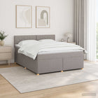 Boxspringbed 180x200 cm taupe met hoofdbord