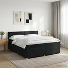 Boxspringbed met matras 200x200 cm zwart