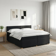 Boxspringbed met matras 200x200 cm zwart