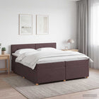 Boxspringbed met matras 200x200 cm donkerbruin