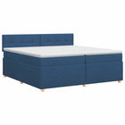 Boxspringbed met matras 200x200 cm blauw