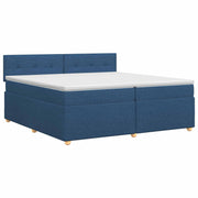 Boxspringbed met matras 200x200 cm blauw