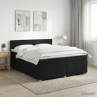 Boxspringbed met matras 200x200 cm zwart