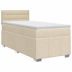 Boxspringbed met matras 80x200 cm crème